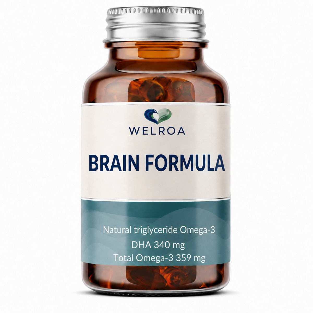 Natural triglyceride Omega‑3 • DHA 48.5% • Total Omega‑3 51.7% – 90 Capsules | Welroa