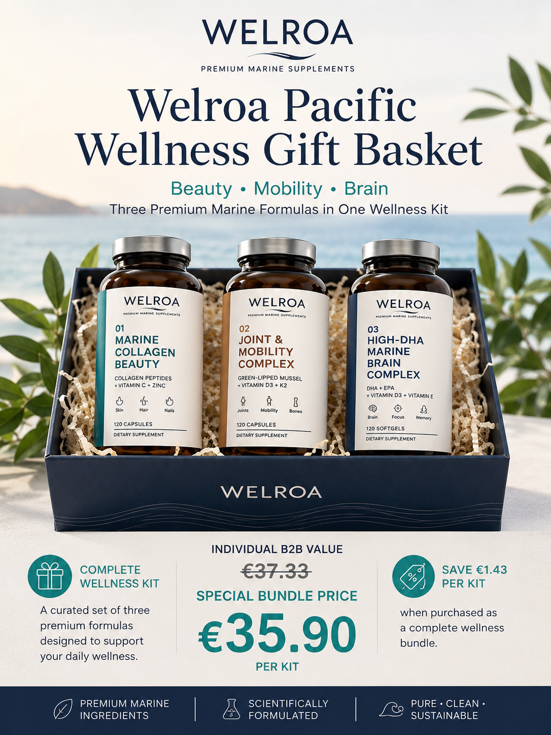 Welroa Pacific Wellness Gift Basket