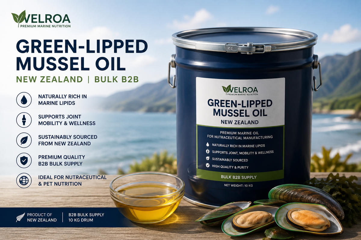 New Zealand Green-Lipped Mussel Oil | 10 kg Bulk B2B