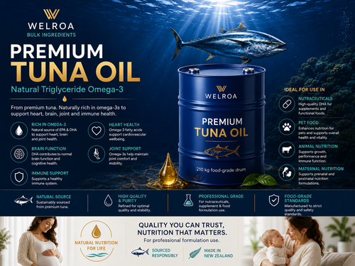 Natural Triglyceride Tuna Oil |Bulk B2B